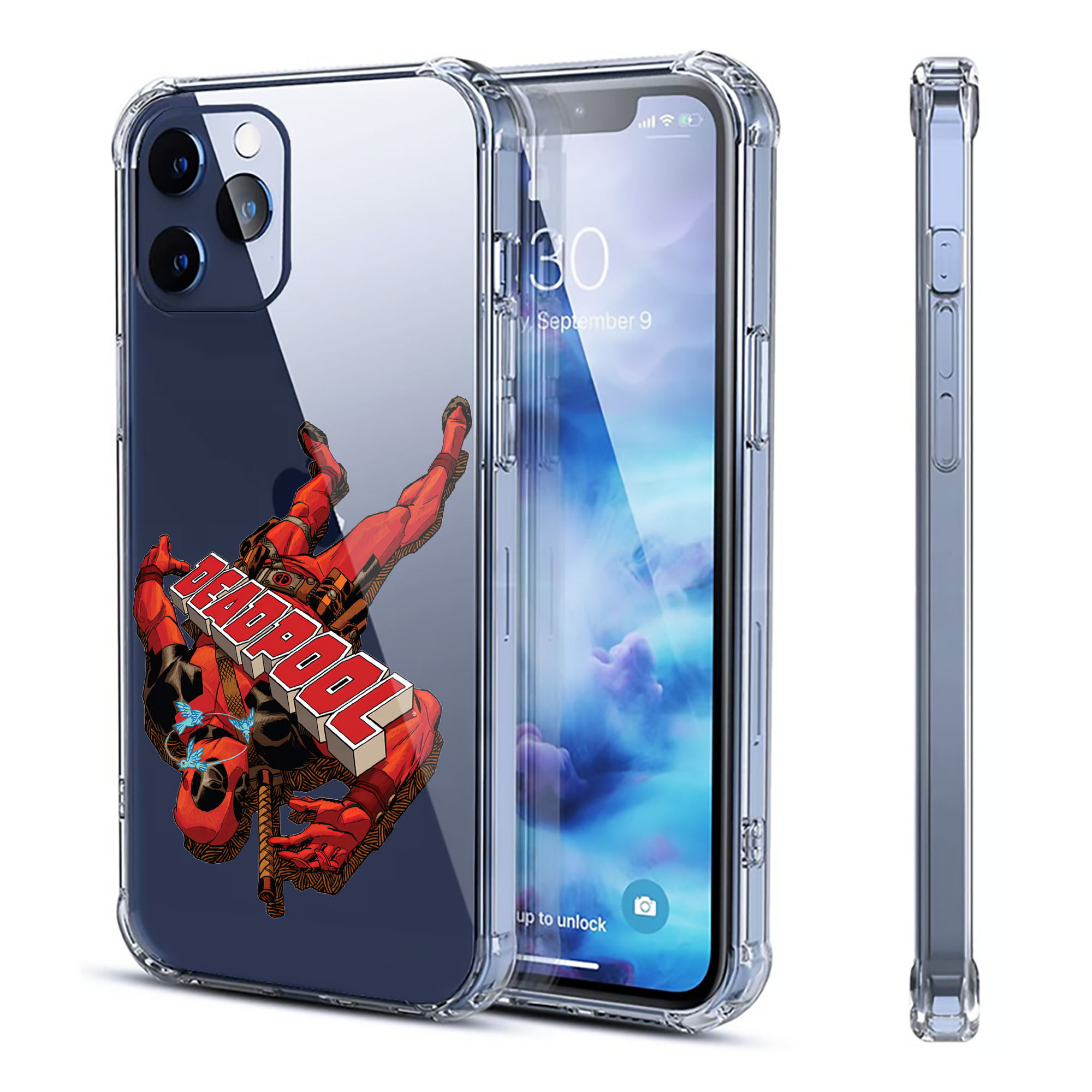 （画像用） Deadpool デッドプール 【iPhone 12シリーズ対応】透明スマホケース（クリアソフトケース）